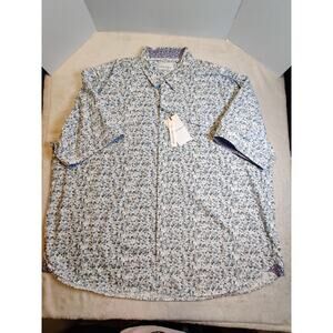 Paper Denim & Cloth Shirt Men's Size 4XL Floral Short Sleeve Button Up NWT